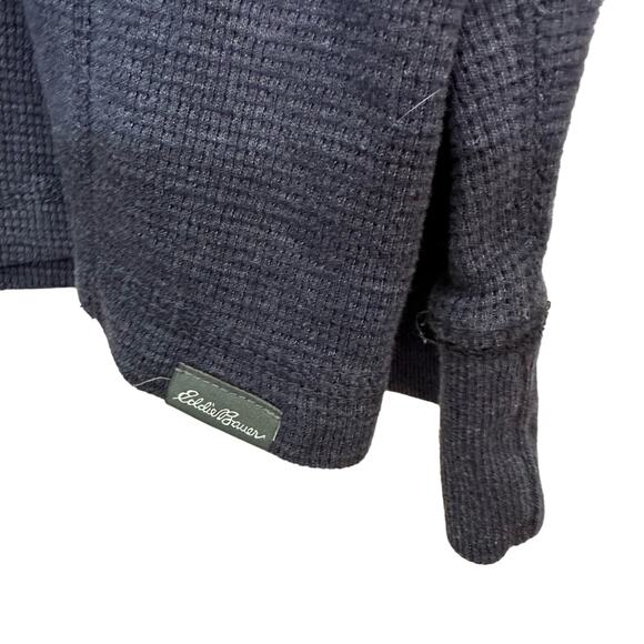 Eddie Bauer Crewneck Shirt Pullover Mens 2XL Waffle Knit Activewear Blue Comfort - Picture 2 of 5